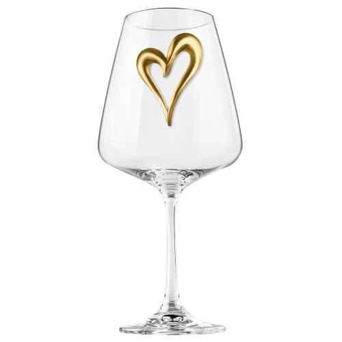 Подарочный бокал для вина "Сердце" в картонной коробке