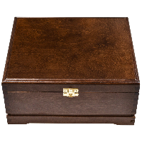 Набор 2 бокала для коньяка "Медведица" в шкатулке из массива