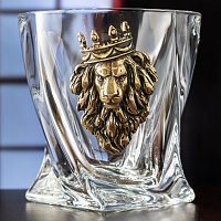 Бокал для виски "Лев с короной" в подарочной  коробке